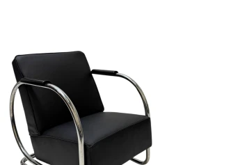 Art Deco Modernist Bauhaus Tubular Steel Lounge Chairs by Frits Kuyken, 1936